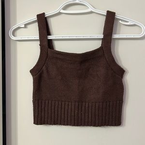 Garage brown knit top